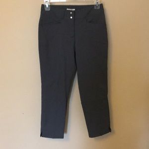 Dark gray adidas cropped golf pants